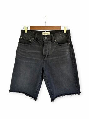 NWT Madewell‎ Long Denim Shorts Black size 24